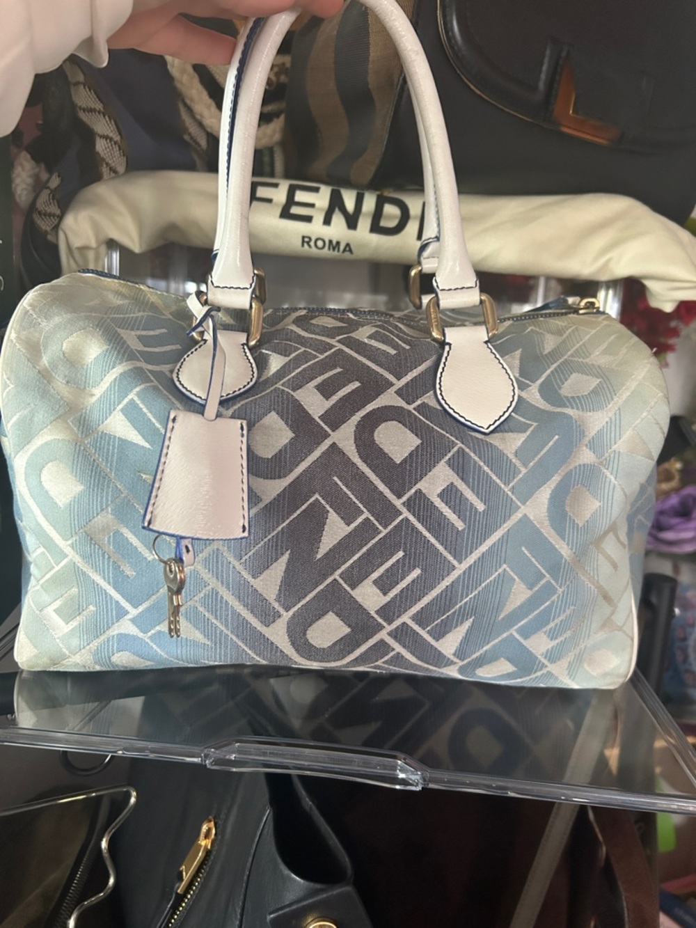Fendi Forever Bauletto Boston Bag